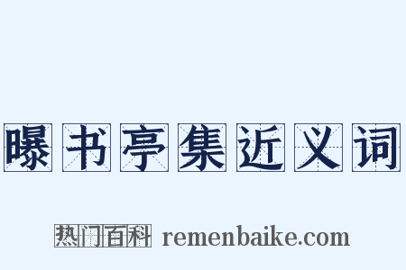 曝书亭集近义词是什么意思的图片